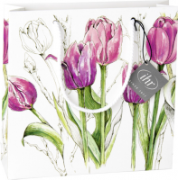 Geschenktasche Colourful Tulips pink