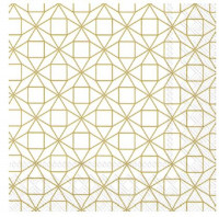 L Serviette Square Pattern gold